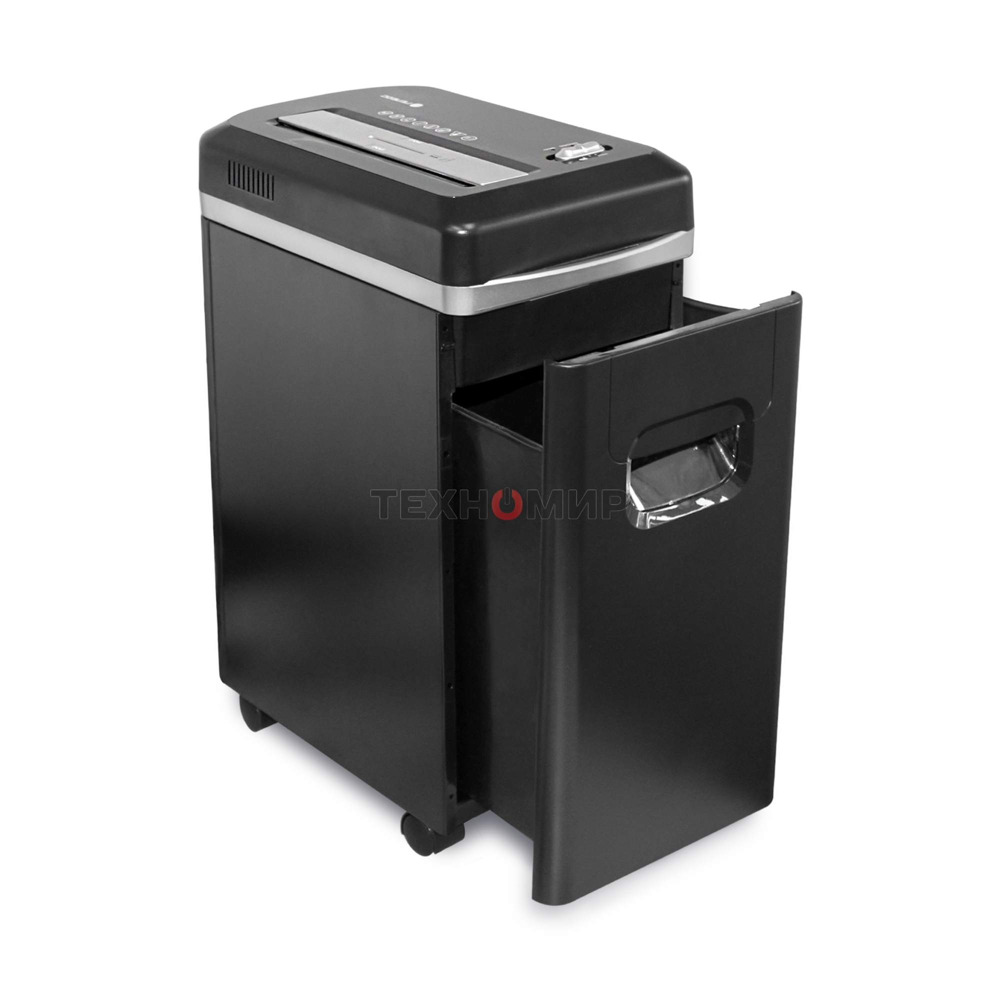 Шредер ГЕЛЕОС УМ22-5, DIN P-5 (5 ур-нь секр.), фрагмент 2х8мм, 9-10 лист (70г/м2), CD/пл.карты/скрепки/скобы, 22 литра