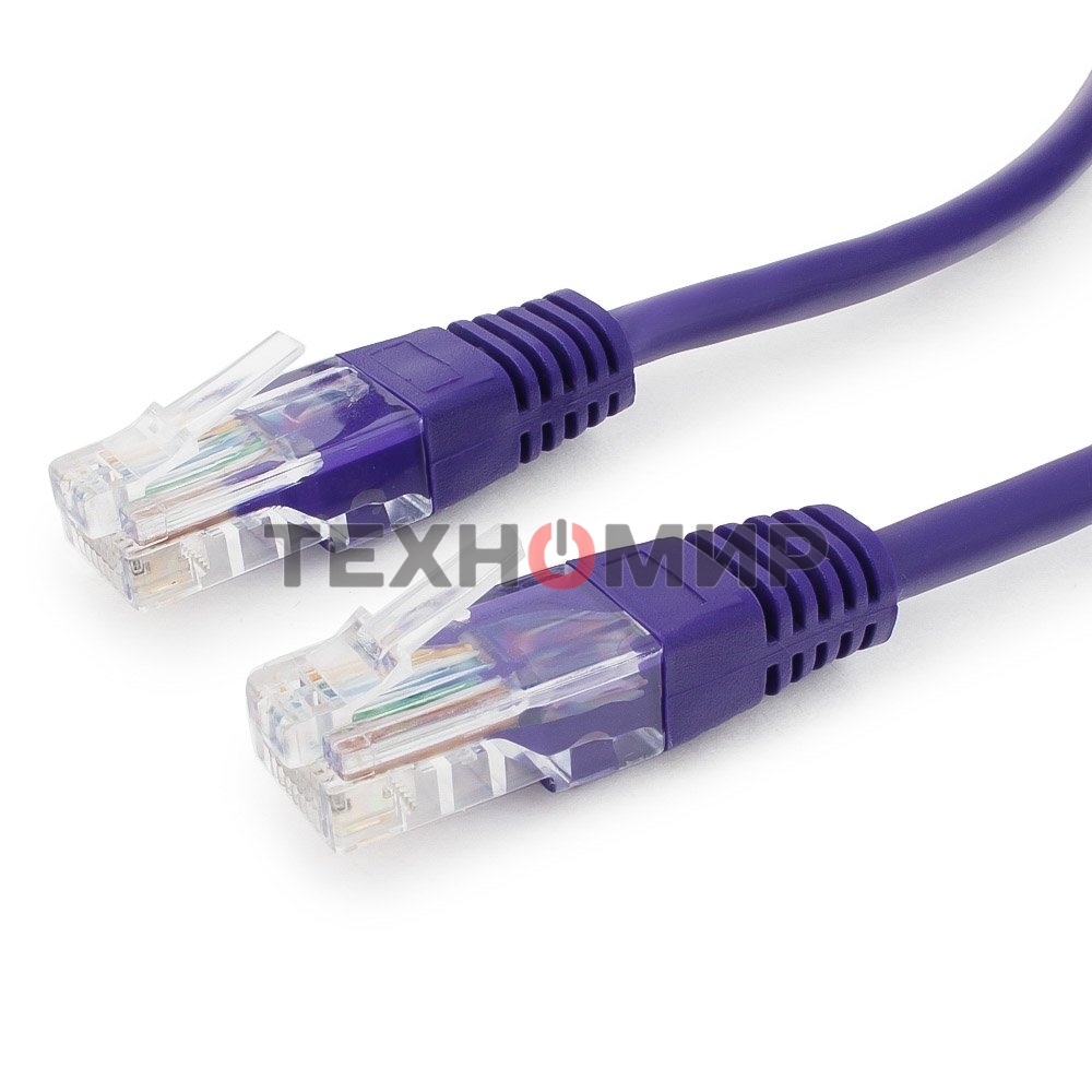Патч-корд UTP Cablexpert cat.5e, 2м, литой, многожильный, фиолетовый