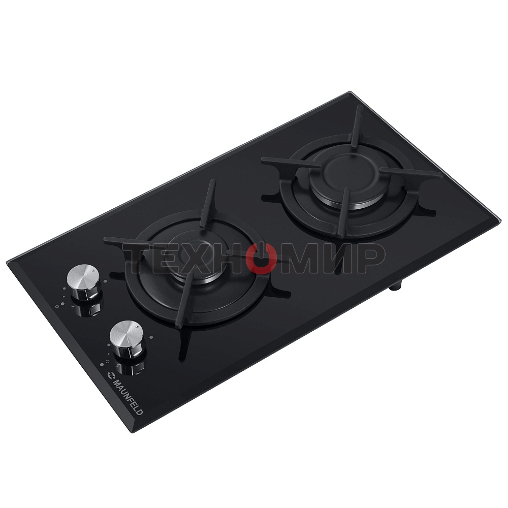 Газовая варочная панель Maunfeld EGHG.32.1CB/G, 2 конфорки, закаленное стекло, черный