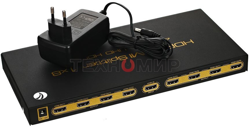 Разветвитель VCOM HDMI Spliitter 1=>8 2.0v
