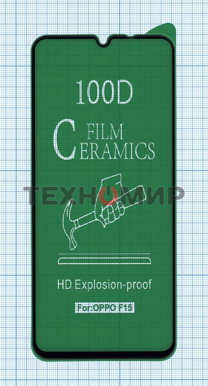 Керамическая пленка (стекло) для OPPO Reno 3 черный