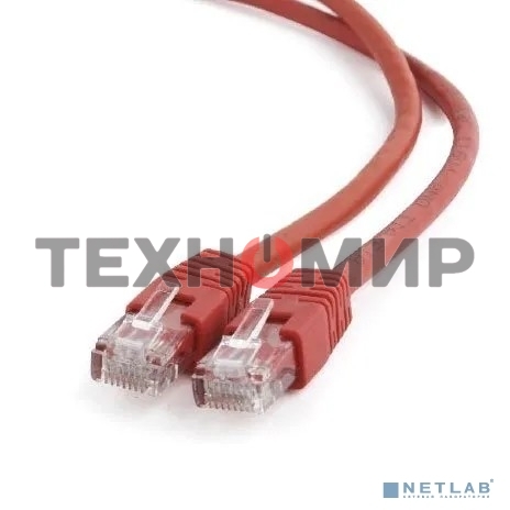 Патч-корд UTP Cablexpert cat.6, 1м, литой, многожильный, красный