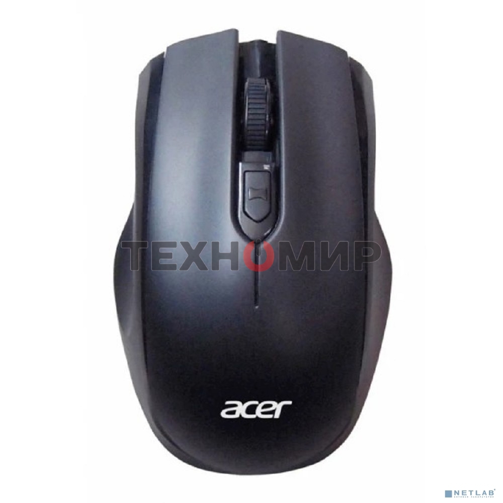 Мышь беспроводная Acer OMR030 черный, 1600 dpi, радиоканал, USB, кнопки - 4