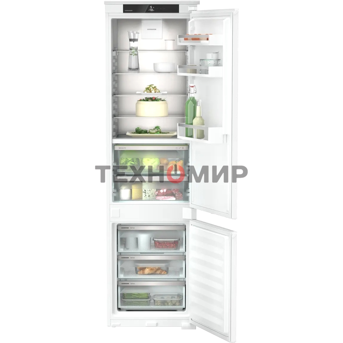 Встраиваемый холодильник Liebherr Plus, ниша 194 см, BioFresh, МК NoFrost 3 контейнера, сенсорный дисплей Touch, door sliding