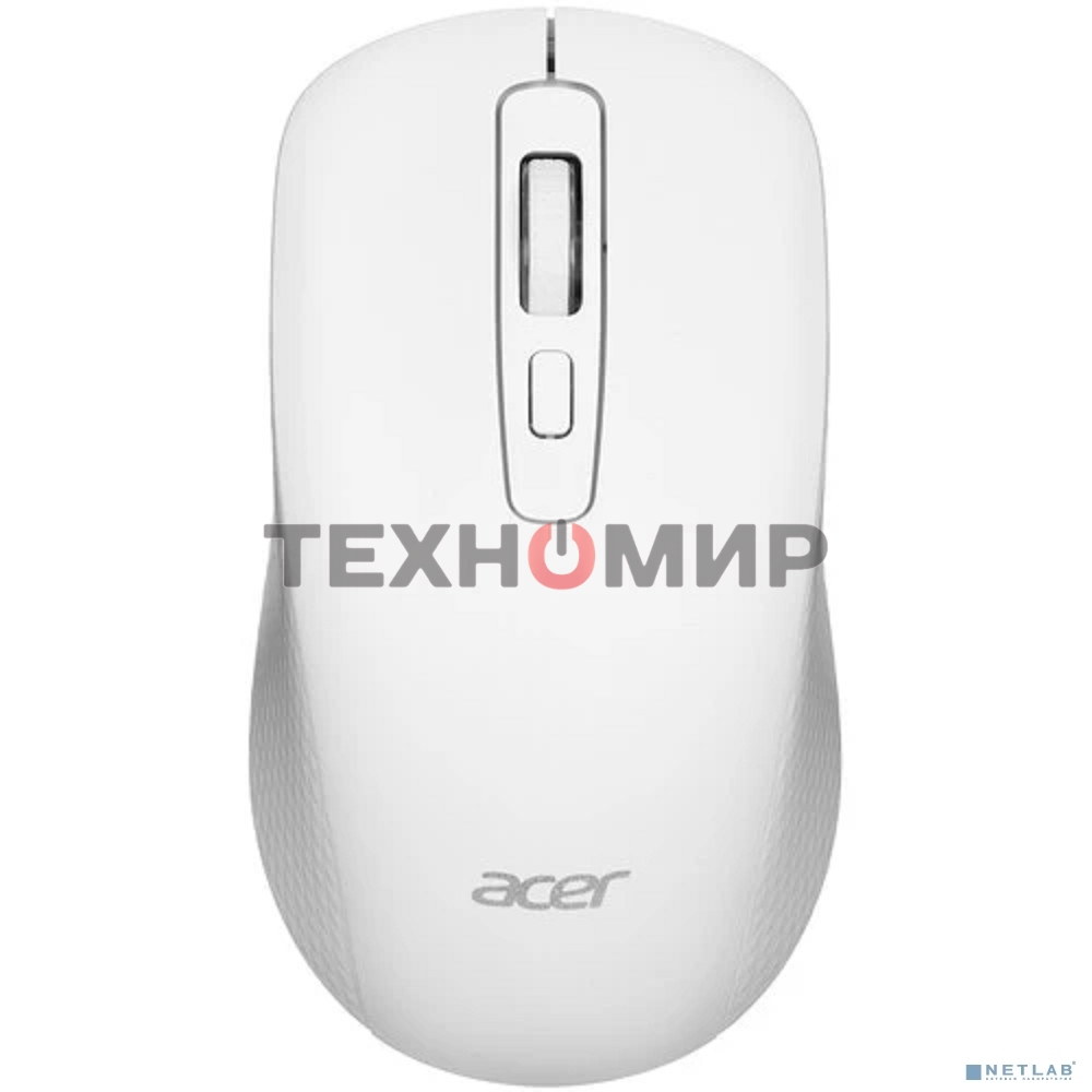 Мышь беспроводная Acer OMR309 белый, 1600 dpi, радиоканал, USB, кнопки - 4