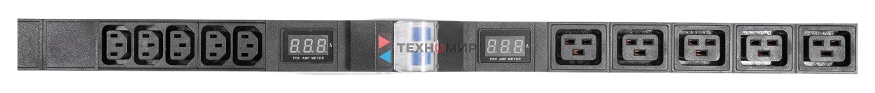 Блок распределения питания Rem R-32-2X(10C13-5C19-A-AM)-1420 верт.размещ. 10xC19 20xC13 базовые 2x16A клеммная колодка