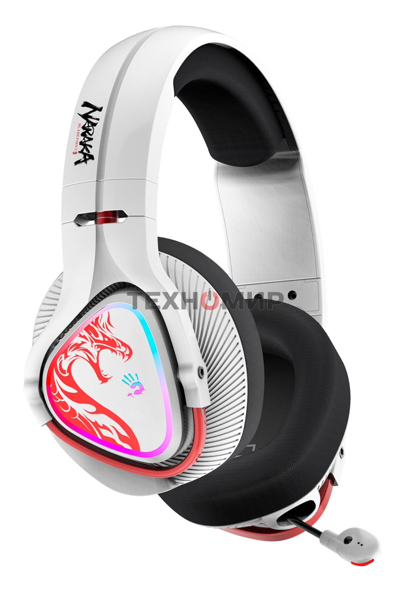 Гарнитура беспроводная с микрофоном A4Tech Bloody MR720 белый/красный мониторные BT/Radio оголовье (MR720 NARAKA)