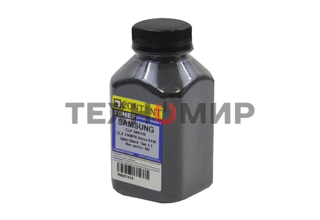 Тонер Samsung CLP 300 (Content) Тип 1.1, BK, 90 г, банка