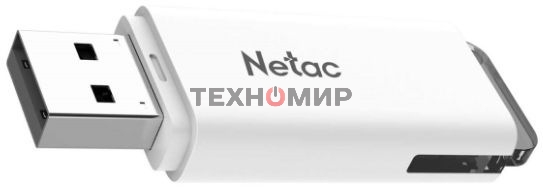 Флешка USB Netac U185 (NT03U185N-008G-20WH), 8Gb, USB 2.0, R/W 25/10, белый/серый