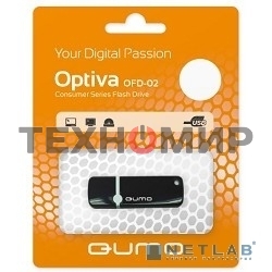 Флешка USB QUMO 8Gb, Optiva 02 Black QM8GUD-OP2 черный