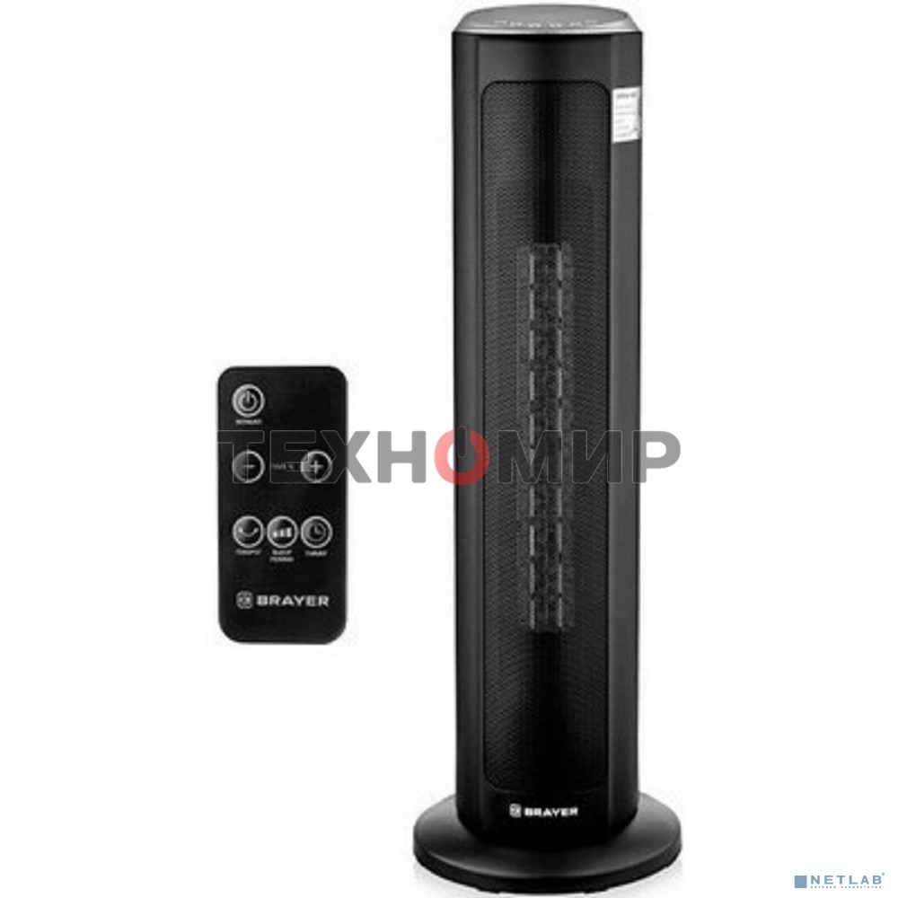 Тепловентилятор 4803BR BRAYER, 2200 Вт, LED-диспл, тайм 12 ч, 20 кв.м, пульт ДУ,вращ корп 35°