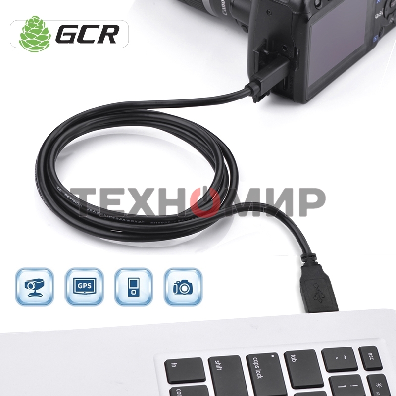 Кабель Greenconnect интерфейсный USB 2.0 1.8m Premium AM/mini 5P, 28/28 AWG двойное экранирование, антифриз, черный