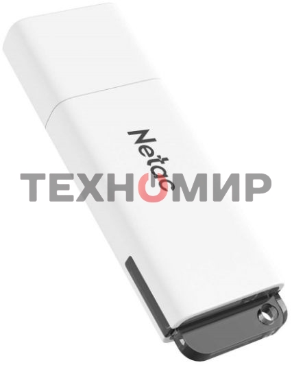 Флешка USB Netac U185 (NT03U185N-008G-20WH), 8Gb, USB 2.0, R/W 25/10, белый/серый
