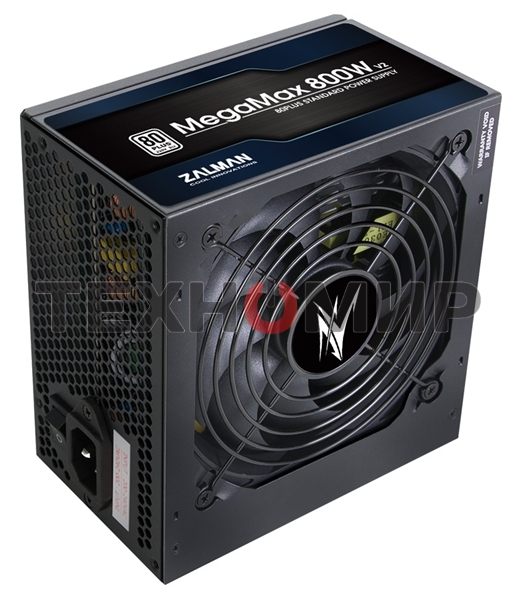 Блок питания Zalman MegaMax 800W (ZM800-TXII), 800Вт, 80 PLUS, 120мм, черный