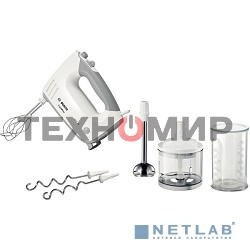 Миксер ручной Bosch MFQ36480 450Вт белый/серый