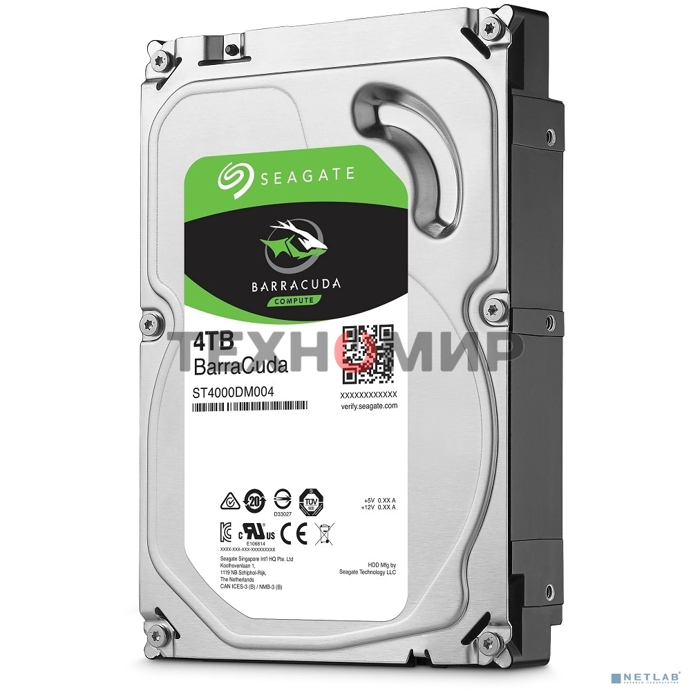 Жесткий диск Seagate Barracuda 3.5 4Tb 5400RPM OEM SATA 6Gb/S 256MB ST4000DM004
