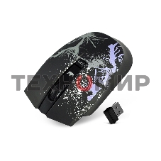 Мышь беспроводная Crown CMM-930W черный, 1600 dpi, радиоканал, USB, кнопки - 4