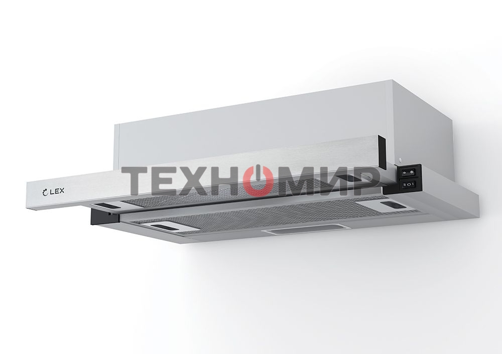 Вытяжка встраиваемая LEX HUBBLE 500 нержавеющая сталь, 50 см, 650 куб. м/ч, 44 дБ