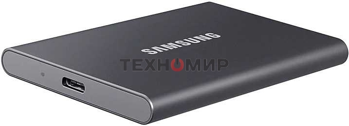 Внешний SSD Samsung T7, 2TB, USB 3.2 Gen 2 Type-C, R/W 1050/1000, титан