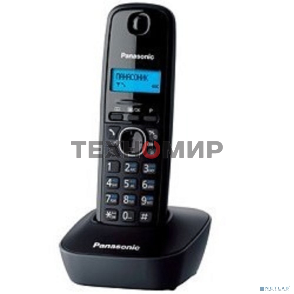 Телефон беспроводной (DECT) Panasonic KX-TG1611RUH (серый) АОН, Caller ID,12 мелодий звонка,подсветка дисплея,поиск трубки