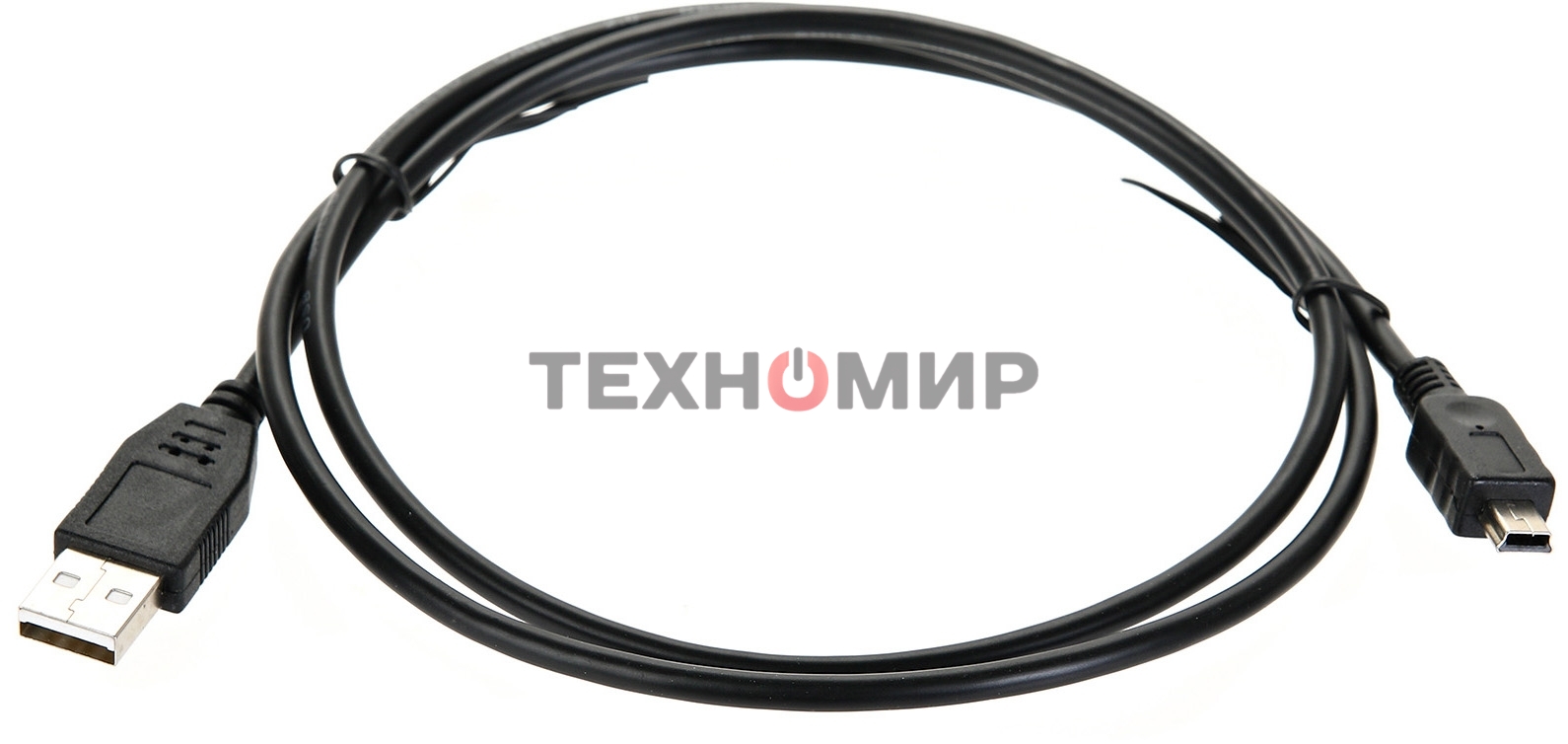 Кабель USB 2.0 A-->mini-B 5P (1м) черный TELECOM/VCOM TC6911BK-1.0M