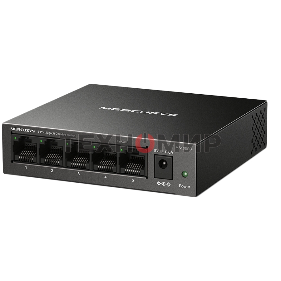 Коммутатор настольный Mercusys MS105GS с 5 гигабитными портам