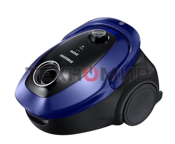 Пылесос Samsung SC20M255AWB синий, 460/2000 Вт, уборка сухая, пылесборник мешок 2.5 л