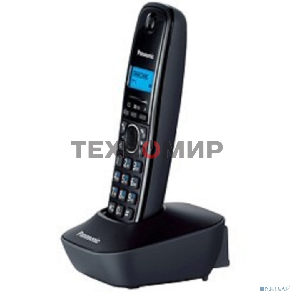 Телефон беспроводной (DECT) Panasonic KX-TG1611RUH (серый) АОН, Caller ID,12 мелодий звонка,подсветка дисплея,поиск трубки