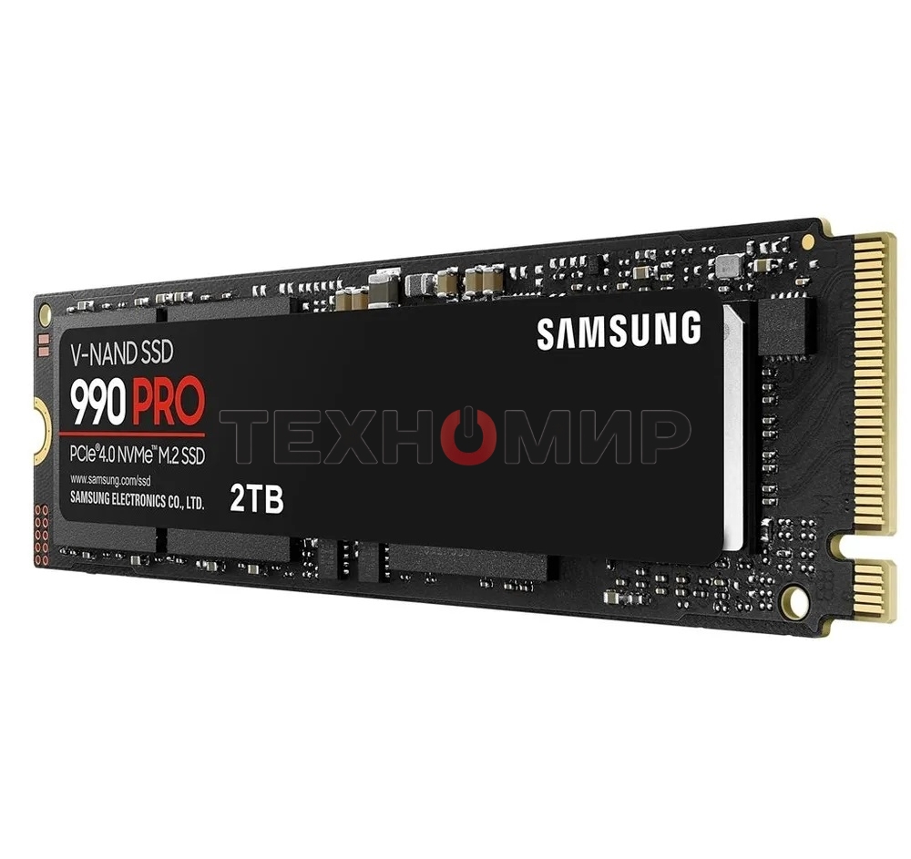 Накопитель SSD Samsung 990 PRO, 2Tb, PCIe 4.0 x4, M.2 2280, NVMe, R/W 7450/6900