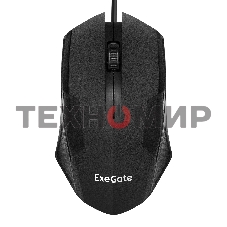 Мышь проводная ExeGate SH-9025L OEM черный, 1000 dpi, USB, кнопки - 3