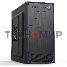 Компьютерный корпус с блоком питания Foxline 450Вт. Сase Forza mATX, 450W, 2xUSB 2.0, Black, w/o FAN, 12 см fan PSU, power cord