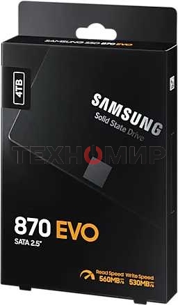 Накопитель SSD Samsung 4Tb 870 EVO, V-NAND, 2.5