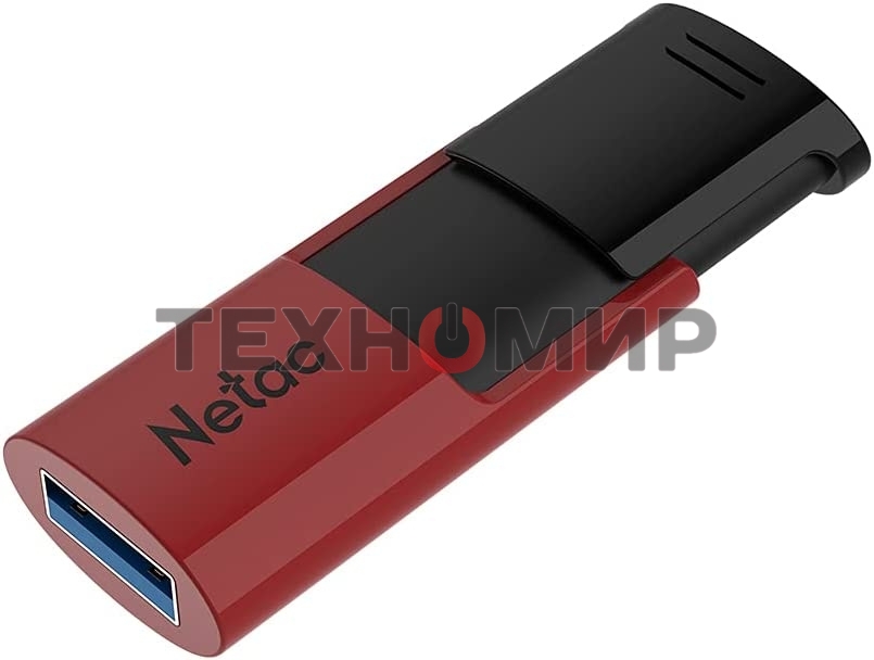 Флешка USB Netac U182 (NT03U182N-032G-30RE), 32Gb, USB 3.0, R/W 70/30, черный/красный