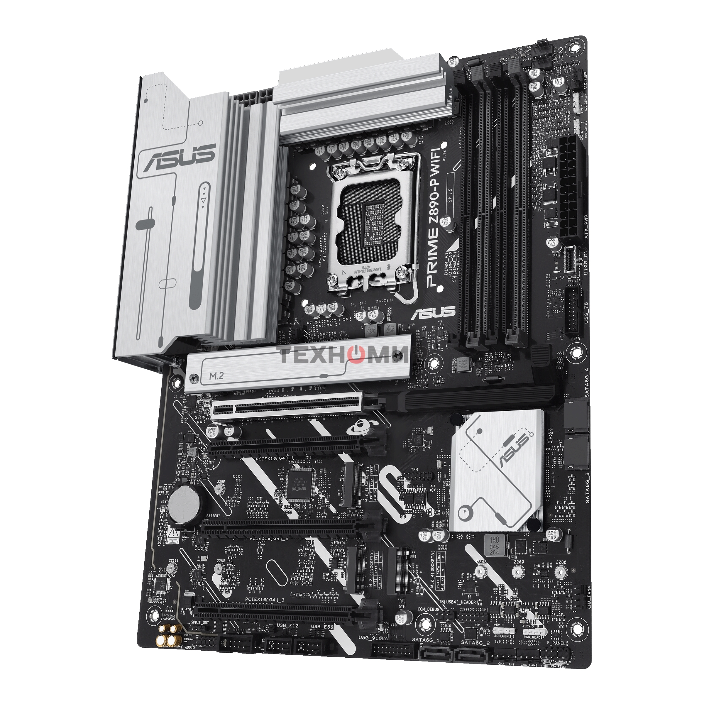 Материнская плата ASUS PRIME Z890-P WIFI, LGA 1851, Intel Z890, 4xDDR5, 4xSATA, 4xM.2, 1xPCIe 5.0 x16, 2xPCIe 4.0 x4, 1xPCIe 4.0 x1, 1xHDMI, 1xDP, 1xUSB-C (видеовыход), 2xUSB-A 3.2 Gen 1, 1xUSB-A 3.2 Gen 2, 4xUSB-A 2.0, 1xUSB-C Thunderbolt 4, 1x 2.5Gb LAN