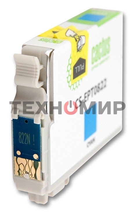 Картридж струйный Cactus CS-EPT0827 черный/голубой/пурпурный/желтый/светло-голубой/светло-пурпурный (82.8 мл) для Epson Stylus Photo R270/290/RX590