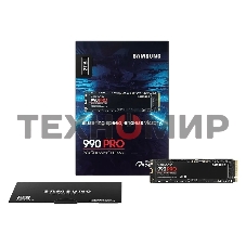 Накопитель SSD Samsung 990 PRO, 2Tb, PCIe 4.0 x4, M.2 2280, NVMe, R/W 7450/6900