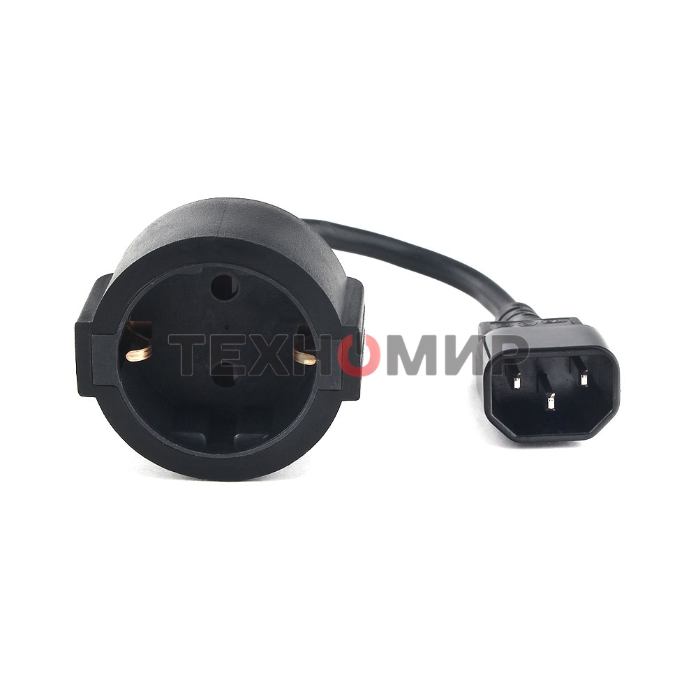 Удлинительный кабель питания Gembird/Cablexpert,C14 - евро-розетка, PC-SFC14M-01