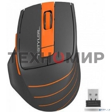 Мышь беспроводная A4Tech Fstyler FG30 серый/оранжевый, 2000 dpi, радиоканал, USB, кнопки - 5
