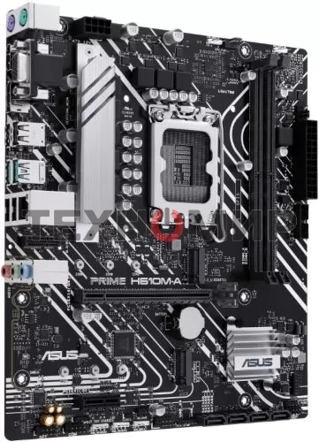 Материнская плата ASUS PRIME H610M-A-CSM, LGA 1700, Intel H610, 2xDDR5, 4xSATA, 2xM.2 PCIe 3.0 (x2, x4), 1xPCIe 4.0 x16, 1xPCIe x1, 1xHDMI, 1xDP, 1xVGA, 2xUSB-A 3.2 Gen 2, 4xUSB-A 2.0, 1x 1Gb LAN, 3x3.5 мм, 7.1, mATX