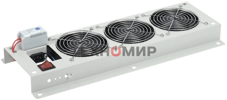 Вентиляторная панель с выключателем и термостатом 2 модуля