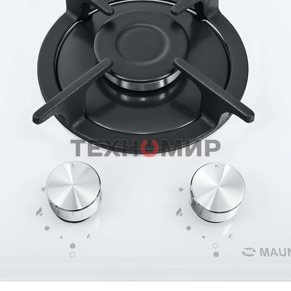 Газовая варочная панель Maunfeld EGHG.32.1CW/G, 2 конфорки, закаленное стекло, белый