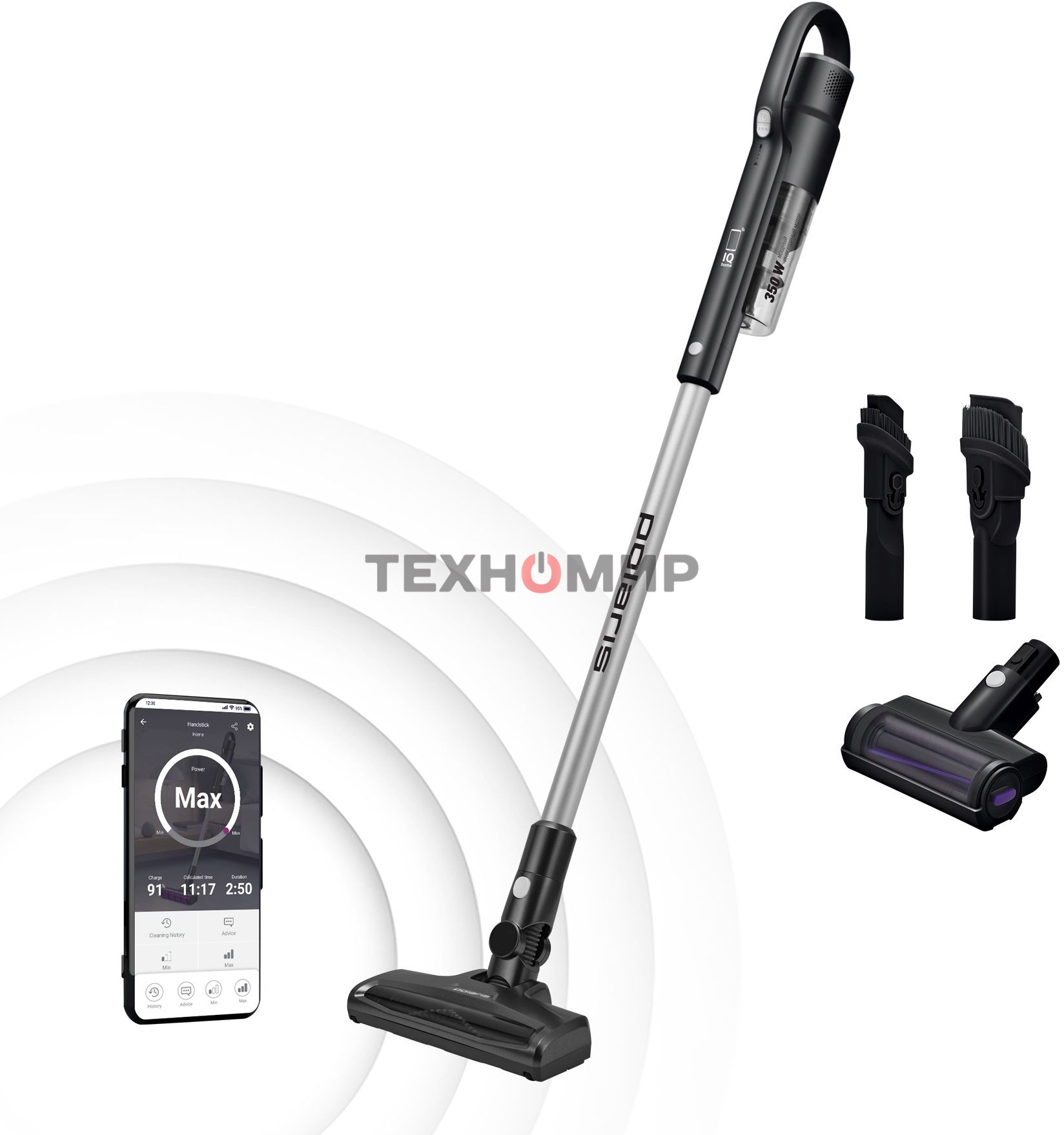 Пылесос Polaris PVCS 2090 350Вт, черный/серебристый