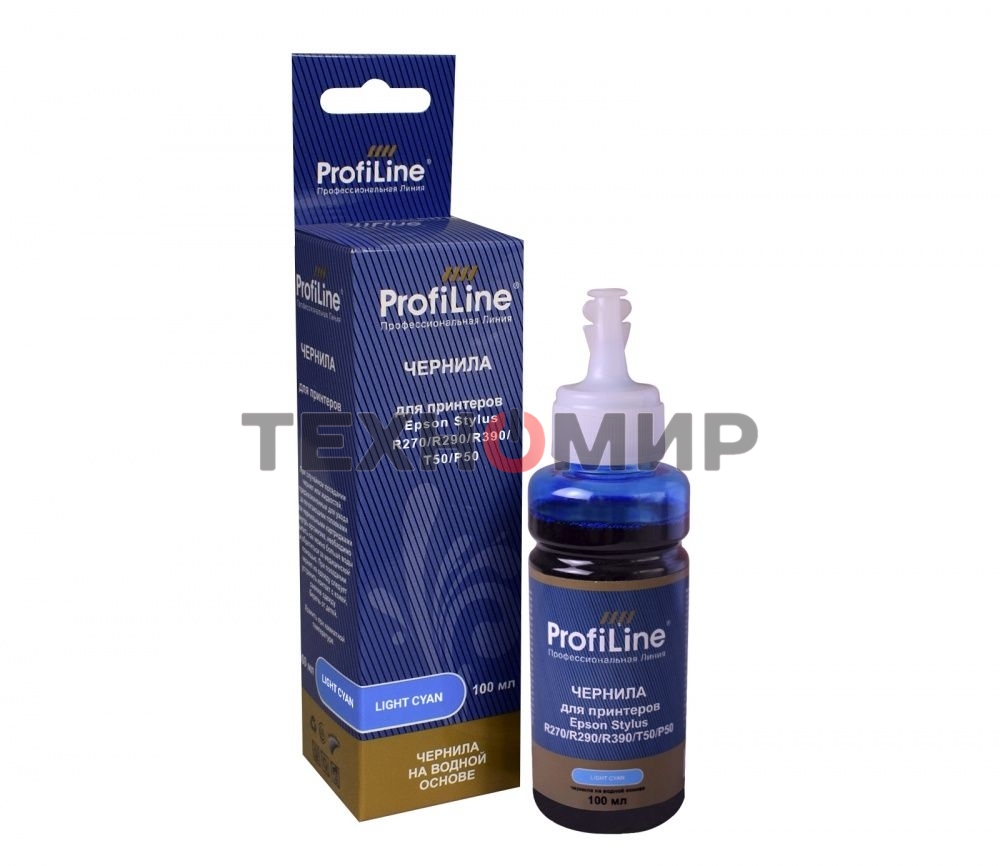 Чернила ProfiLine для принтеров Epson Stylus R270/R290/R390/T50/P50 Light Cyan 100 мл водн