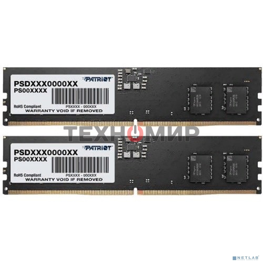 Оперативная память Patriot Signature, DDR5, 32GB (2x16 GB), 5600 MHz, CL46, DIMM