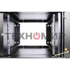 Шкаф телеком. настенный разборный 12U (600х350) дверь стекло,цвет черный (ШРН-Э-12.350-9005) (1 коробка)