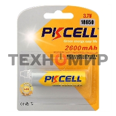 Литий-ионный аккумулятор PKCELL 18650 2600-1B тип - 18650 1 шт в блистере, без защиты