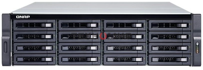 Сетевое хранилище без дисков SMB QNAP TS-1673AU-RP-16G NAS 16 HDD trays, 2x 2.5 GbE, rackmount, 2 PSU. 4-core AMD V1500B 2,2 GHz,RAM 16 Gb (1 x 16 GB) up to 32 Gb (2 x 16 GB). W/o rail kit RAIL-B02
