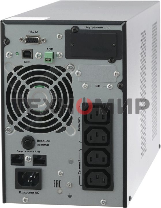 Источник бесперебойного питания двойного преобразования Связь инжиниринг, 1000ВА/1000Вт, напольный, 4xC13, SNMP слот, 2 года гарантия, (АПСМ.435241.020-01)