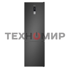 Холодильник Maunfeld MFF200NFSBE черная сталь, двухкамерный, 271/106 л, морозилка снизу, Total No Frost