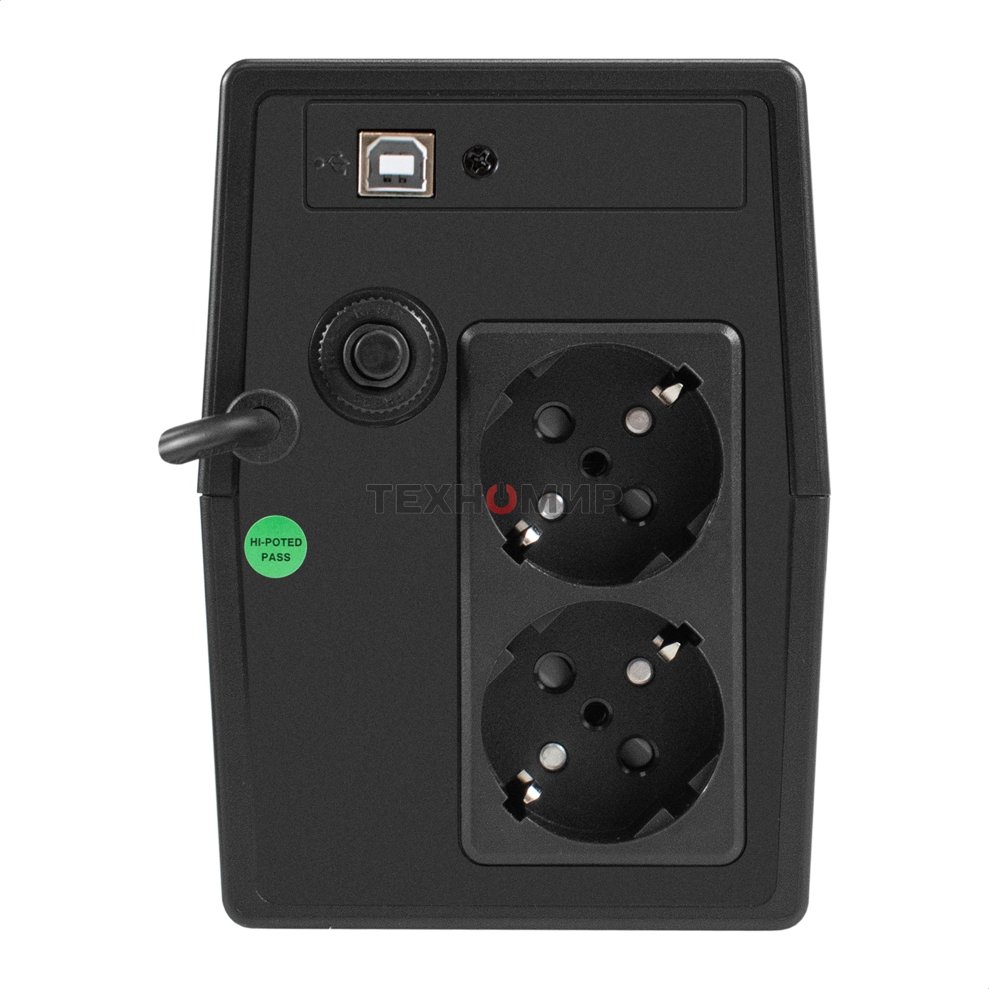 Источник бесперебойного питания ExeGate Power NB-850.LED.AVR.2SH.USB (850VA/510W, LED, AVR, 2*Schuko, USB, батарея 12V 9Ah, черный)